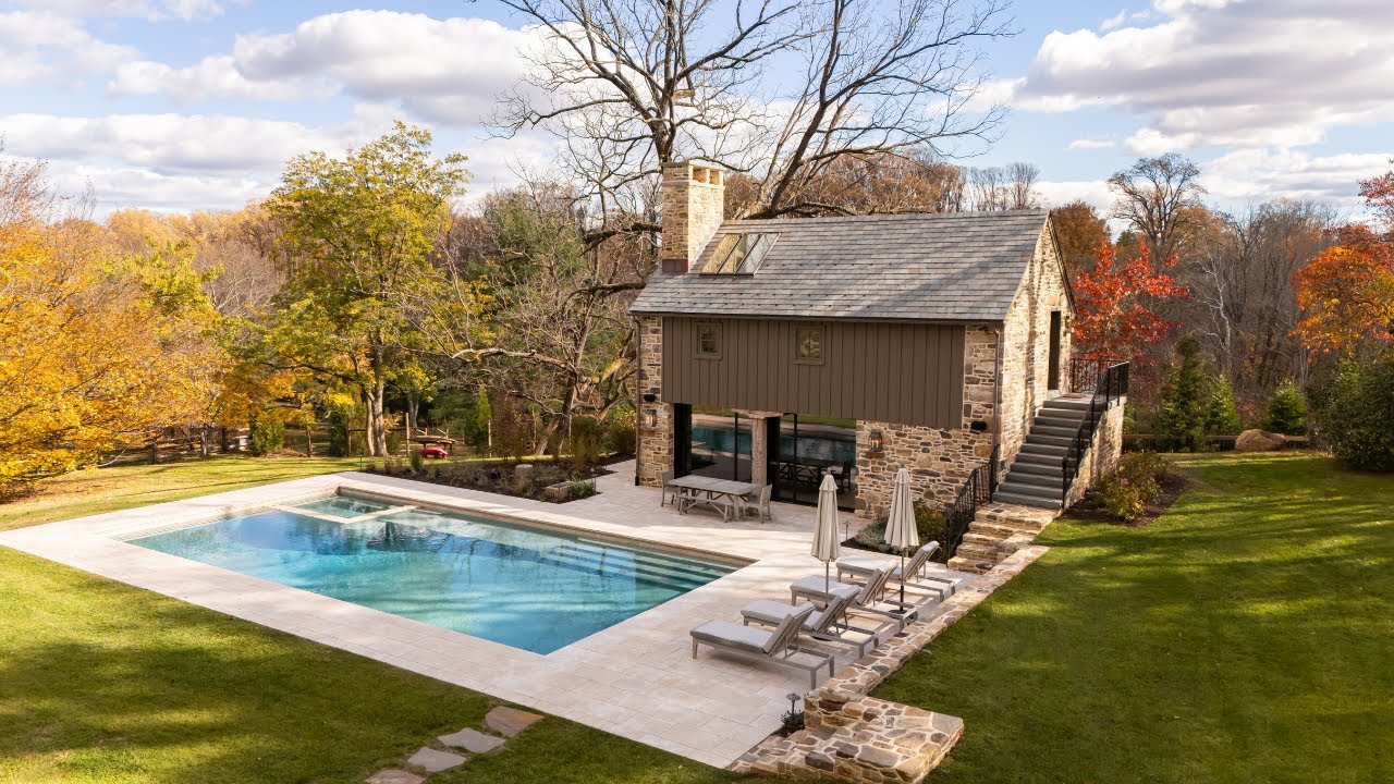Stunning Pool House in Delaware County by Quarry View Building Group