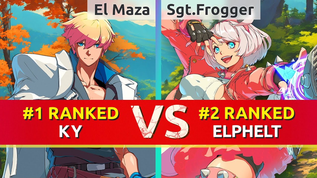 GGST ▰ El Maza | Dany (#1 Ranked Ky) vs Sgt.Frogger (#2 Ranked Elphelt). High Level Gameplay