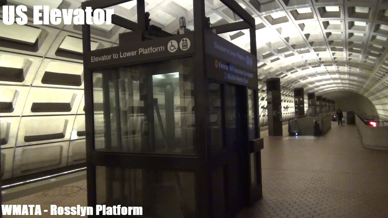 Modernized U.S. Hydraulic Elevator @ Rosslyn WMATA Station Platform - Arlington, VA