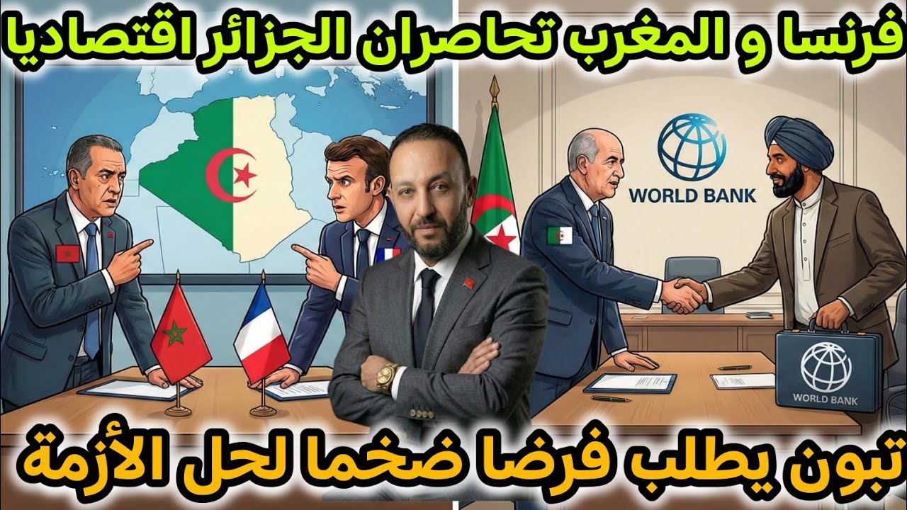 فرنسا و المغرب تعلنان الحصار الإقتصادي على الجزائر ،و تبون يطلب قرضا ضخما للخروج من الأزمة