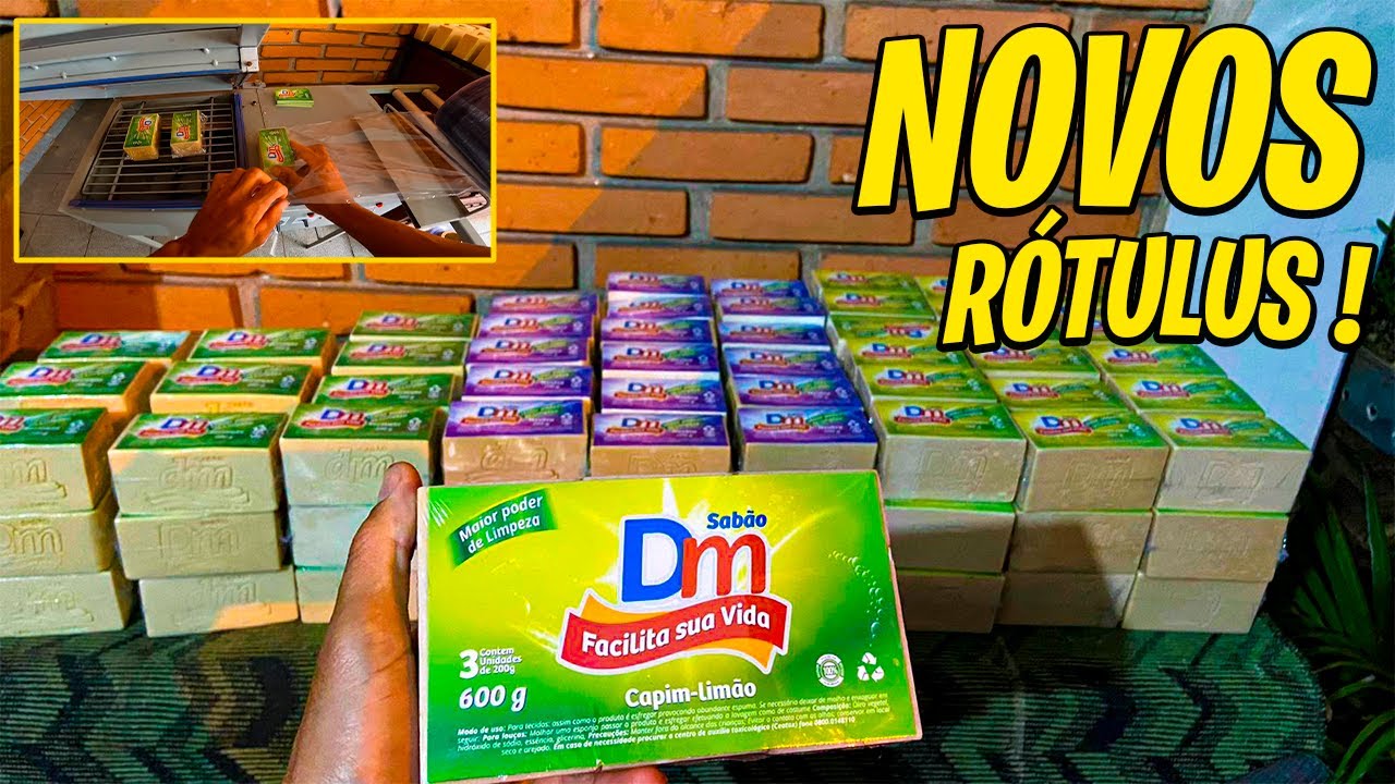 AUMENTEI AS VENDAS COM OS NOVOS RÓTULOS DO SABÃO CASEIRO ! * VEJA O PROCESSO  DE EMBALAGEM *