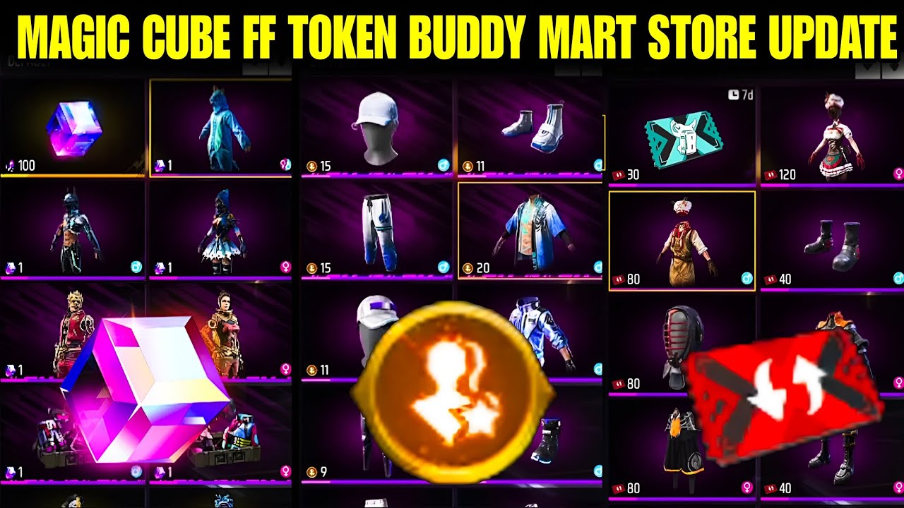 MAGIC CUBE STORE UPDATE || BUDDY TOKEN STORE UPDATE || FF TOKEN STORE UPDATE