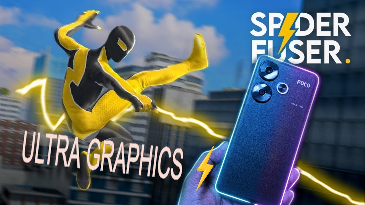 SPIDER FUSER ON POCO F6 | 90 FPS? |ULTRA GRAPHICS⚡| #spiderman #spiderfuser #PluckyNinja