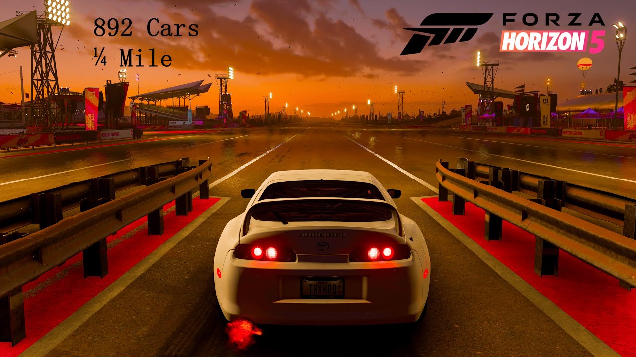 All 892 Max Upgraded Cars Ranked on the 1/4 - Mile! (Stock Engine) - Forza Horizon 5