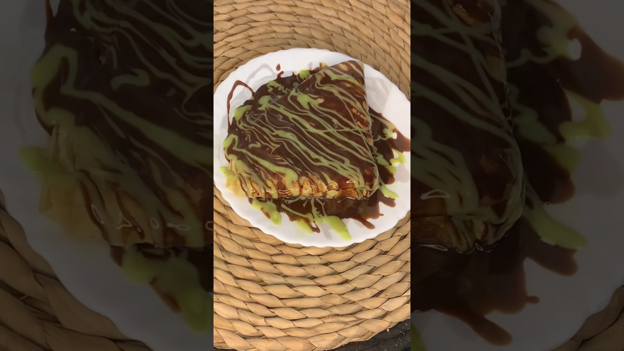 Dubai Viral Kunafa Chocolate as Crepes Filling. - Easy and Delicious #kunafachocolate #kunafacrepe