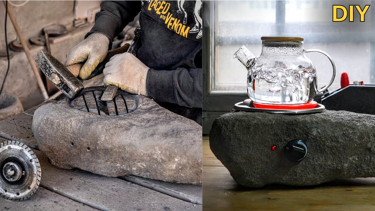 ❗DIY: Amazing Stone Carving Techniques For Unique Objects. Stone kitchen stove. Cooking stone
