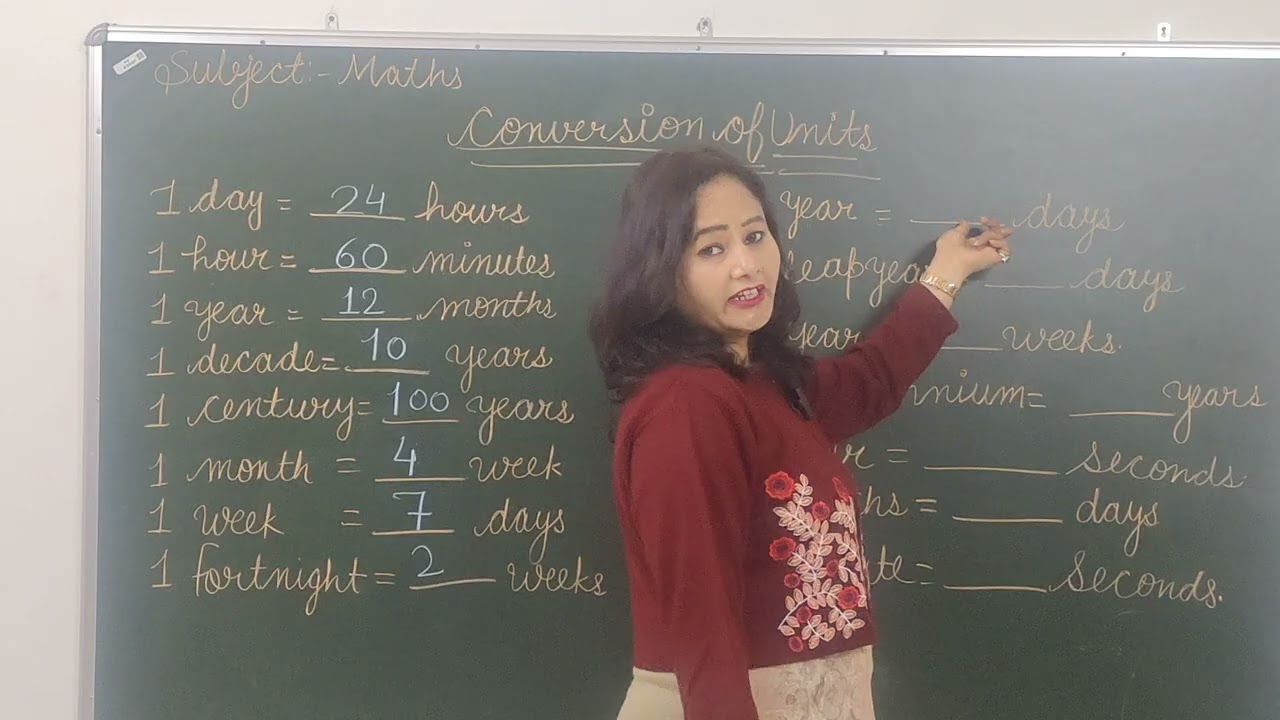 Conversion of Units(Time) 