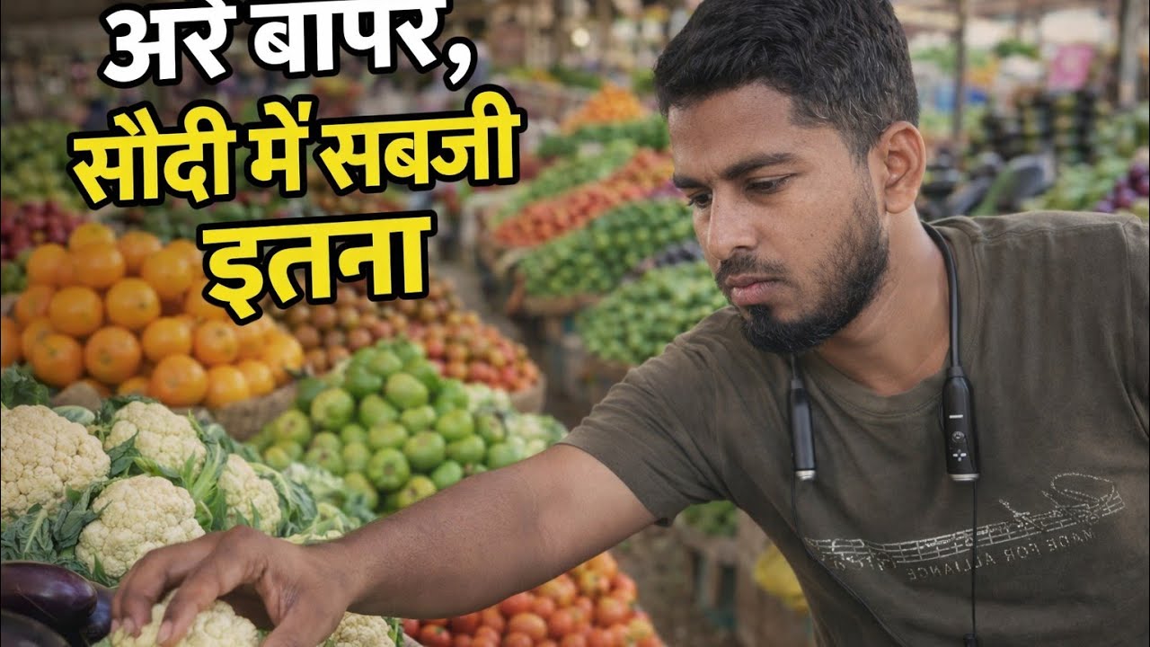 Are Bapre! Saudi Mein Sabji Itna Mehenga 😳 | Real Market Price Vlog #ksa #comedy #Kasmahbubvlog