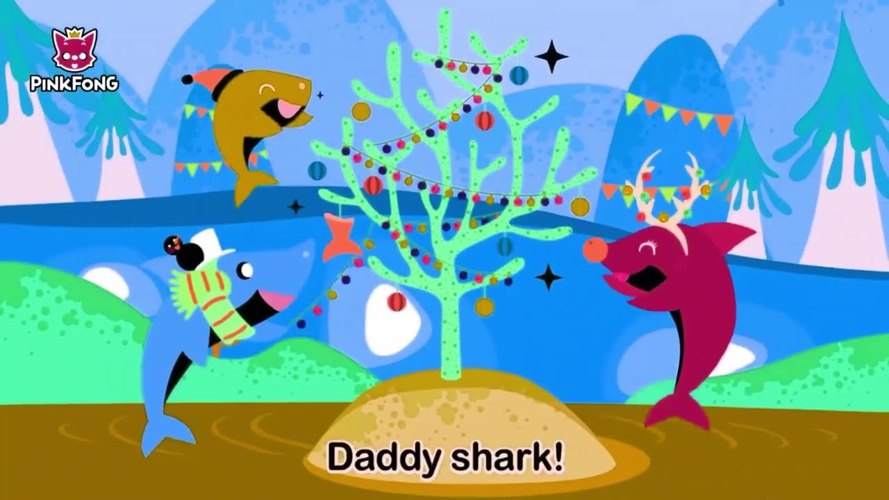 Christmas Sharks Song in 4 effects | Christmas Baby Shark Pinkfong Song