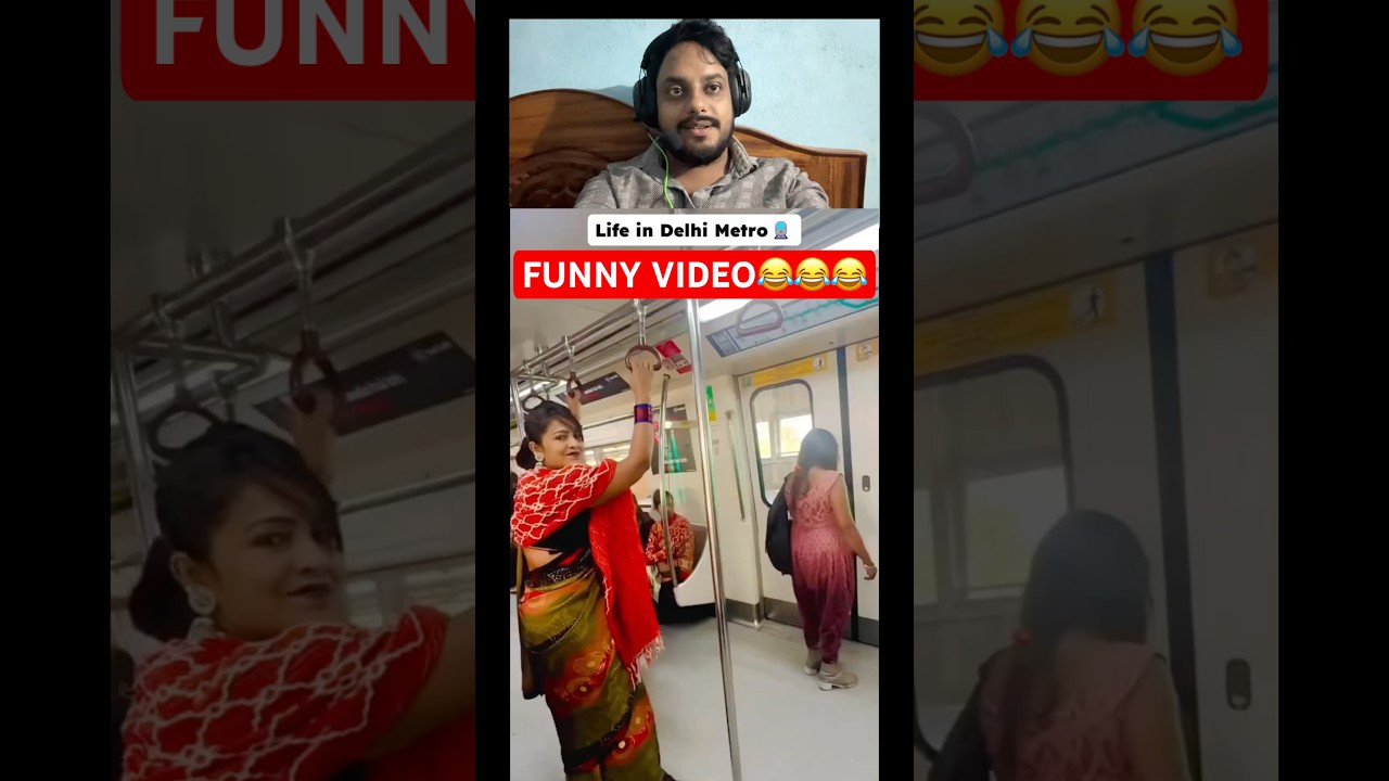 Delhi metro funny shorts reaction #funnyshorts