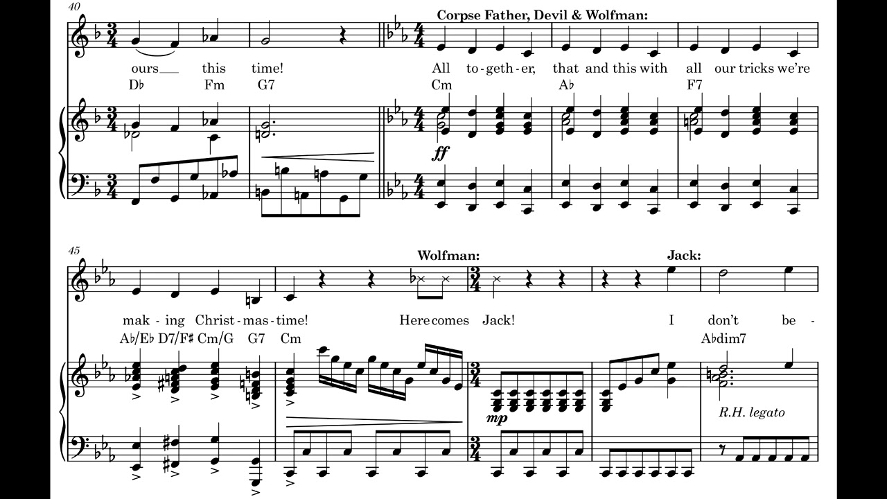 Making Christmas - The Nightmare Before Christmas - Danny Elfman (Piano Accompaniment)