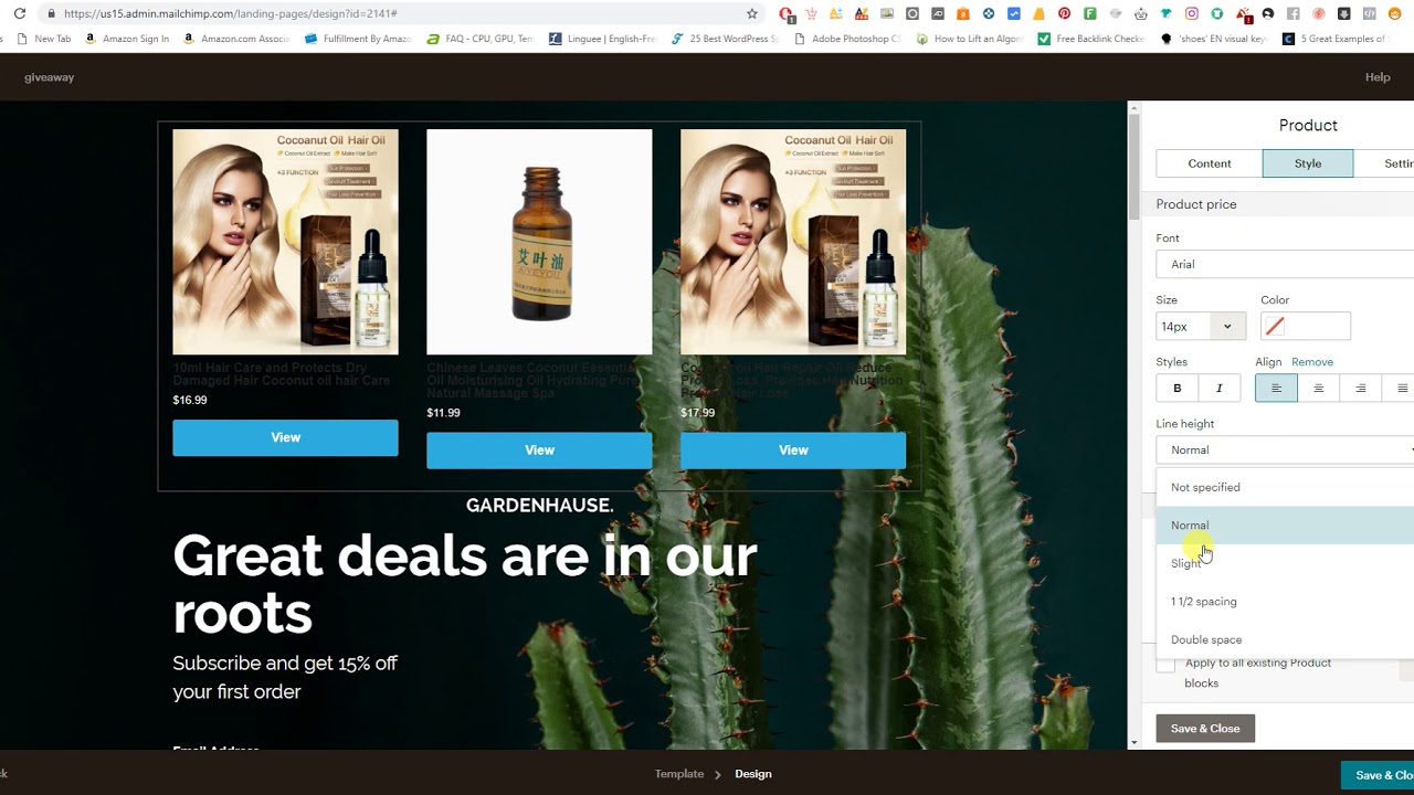 افلييت من الصفر انشاء صفحة هبوط على ميل شايمبMailChimp مجانا