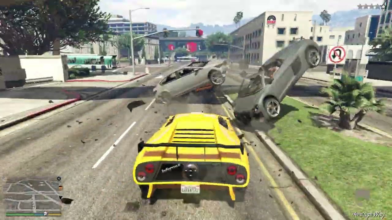 GTA 5 100 Tons Super Car Rampage #30 HD Grand Theft Auto 5