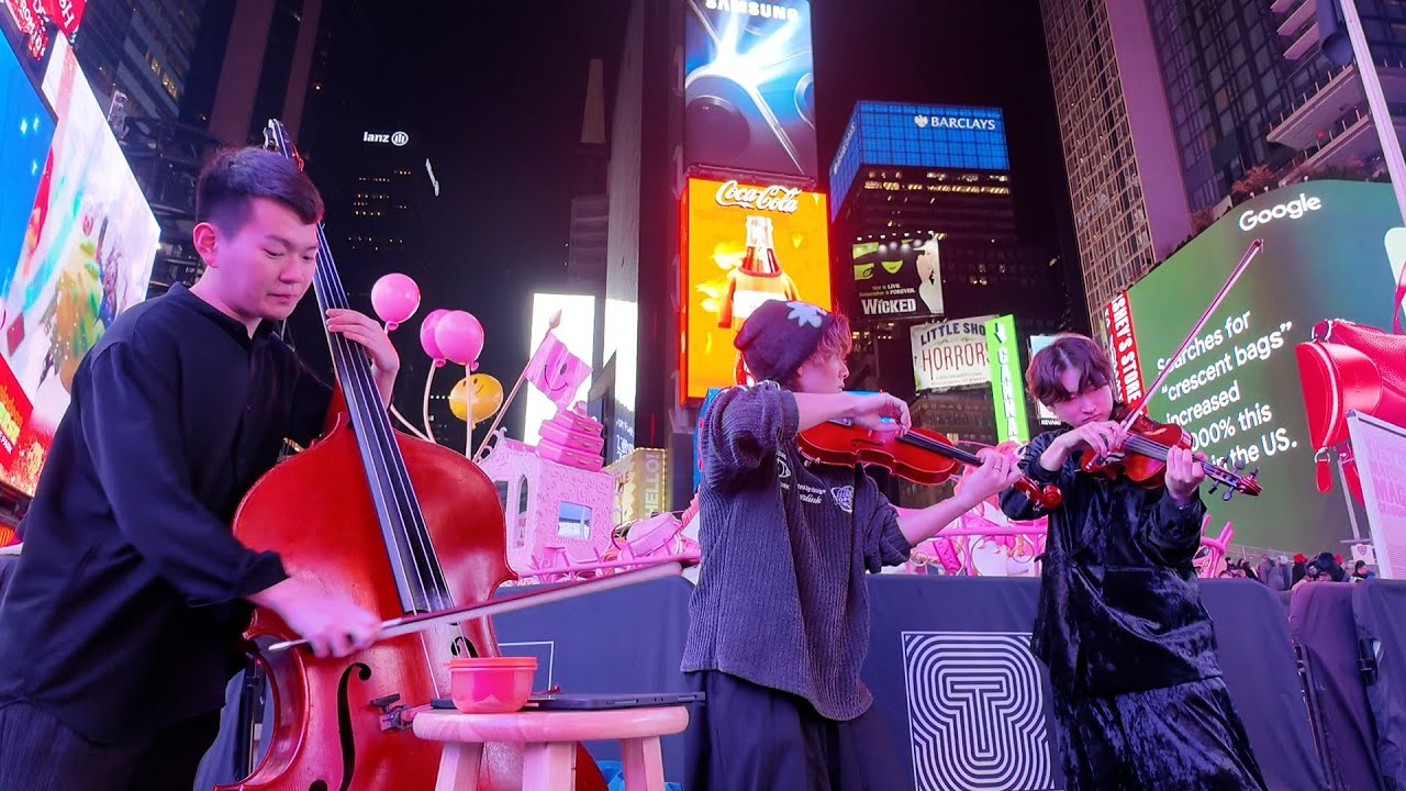 日本人音楽家がNYのど真ん中で路上ライブしたら反応が凄すぎた、、、、【Times Square】