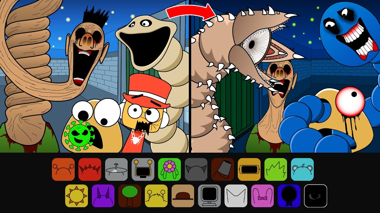 Incredibox Sprunki Edition: HAMOOD HABIBI.EXE, Cursed HUNGRY WORM x Snake x Sammy Hide&Seek POU