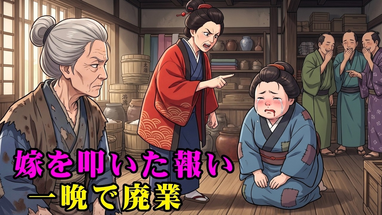 奉公人の嫁が血を流した瞬間、老婆の「怒り」が江戸を飲み込んだ。傲慢な女房を廃業に追い込んだ女将の凄まじい正体 | 昔話