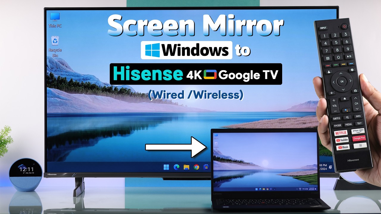 How To Mirror Windows to Hisense Google TV! [Screen Cast]