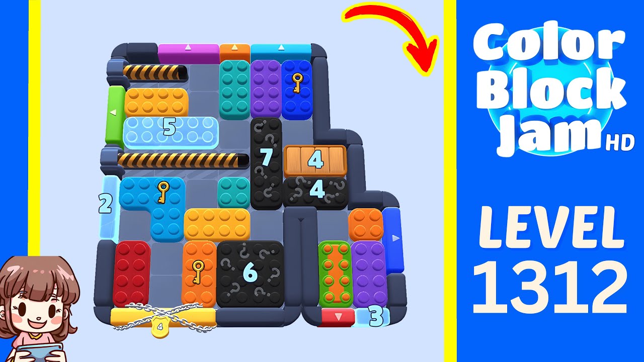 Color Block Jam Level 1312 Solution Walkthrough