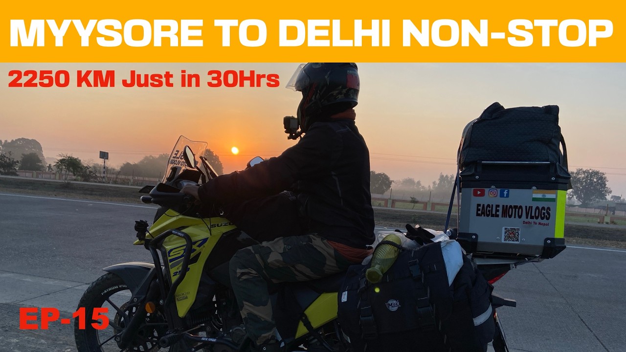 India on Two Wheels: Mysore to Delhi (2250km in 30hrs) | V-Strom 250 Beast Ride! EP-15