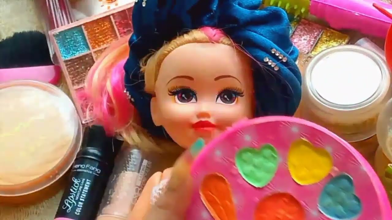 SATISFYING ASMR TRENDING MAKEUP SKINCARE ASMR#DOLL#WASHFACE#ASMR#VIRAL#viralvideo#makeup