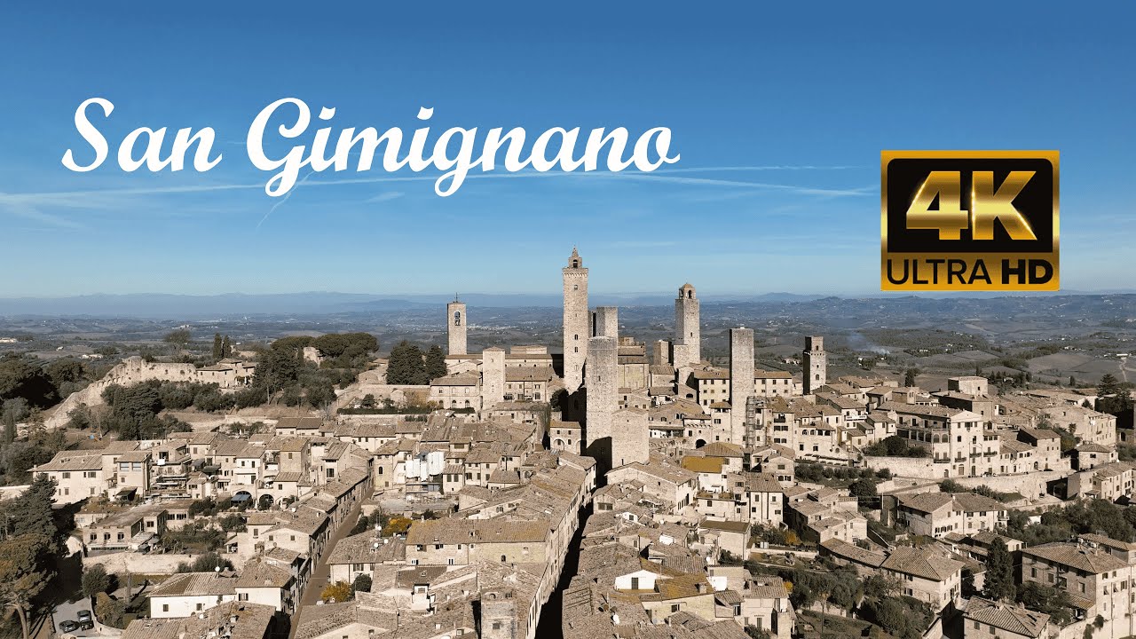 San Gimignano Tuscany Italy , Drone Mavic 3 , 4K Cinematic