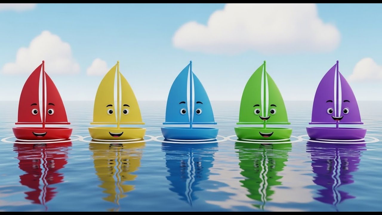 Five Little Toy Sailboats Float, Float, Float | Bathtub & Water Play Song