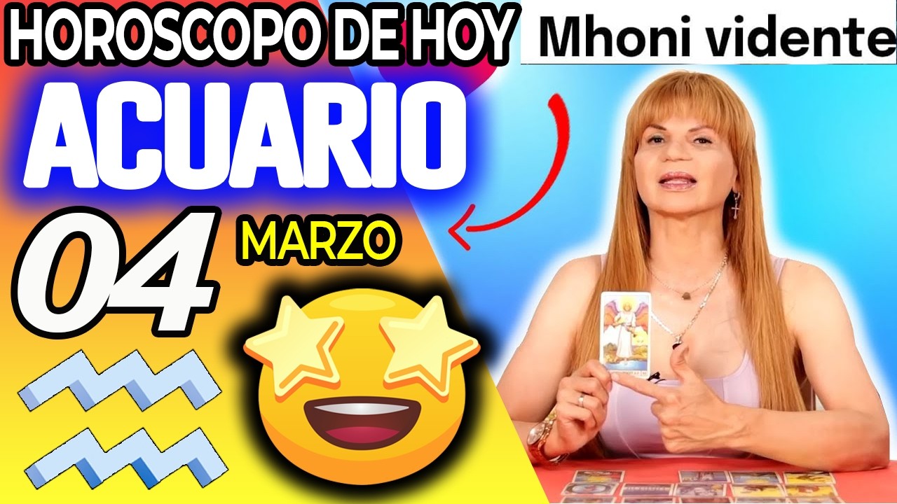 ACUARIO ♒INCREIBLE😲 MIRA LO QUE VIENE PARA TI💰 Hor&oacute;scopo De Hoy 4 De Marzo 2026 | Mhoni Vidente