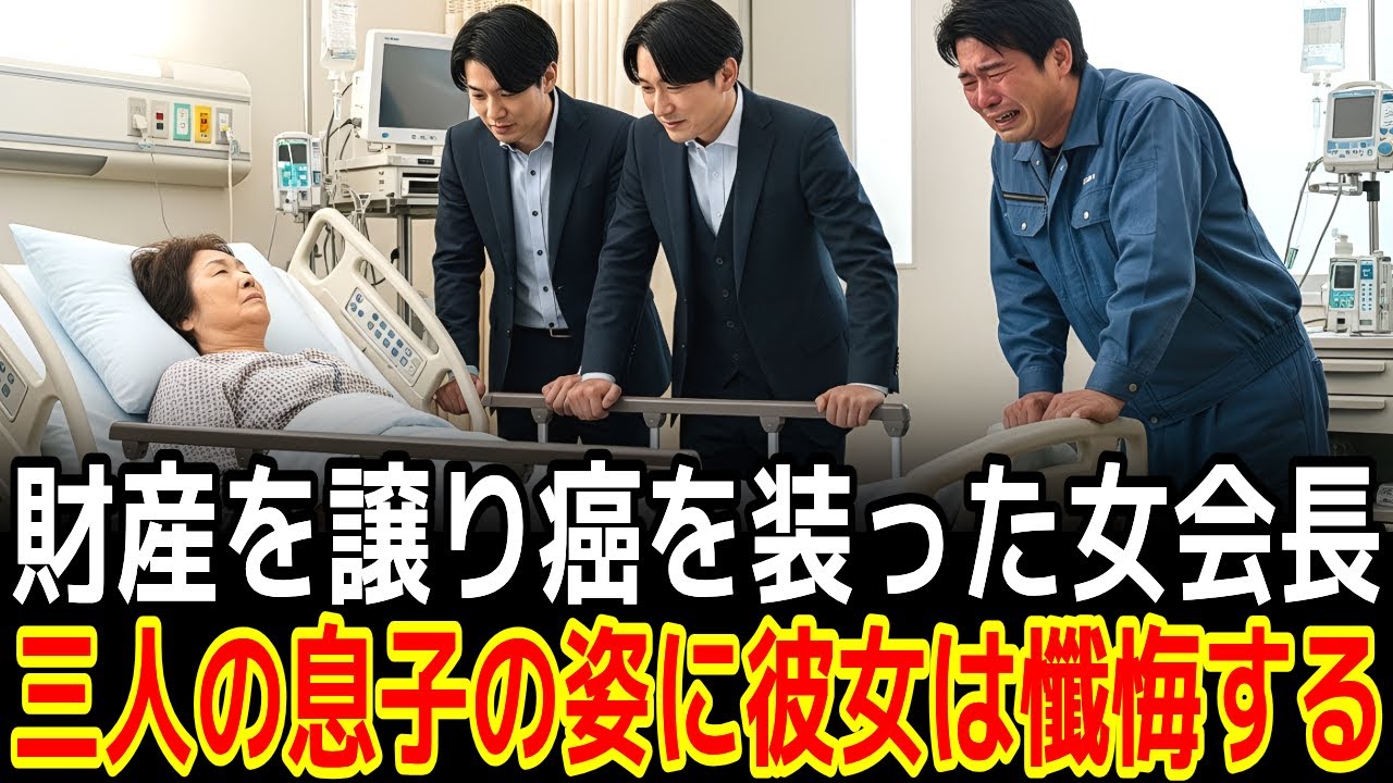 財産を譲り癌を装った女会長三人の息子の姿に彼女は懺悔する|感動の実話|衝撃の逆転劇|人生ドラマ|