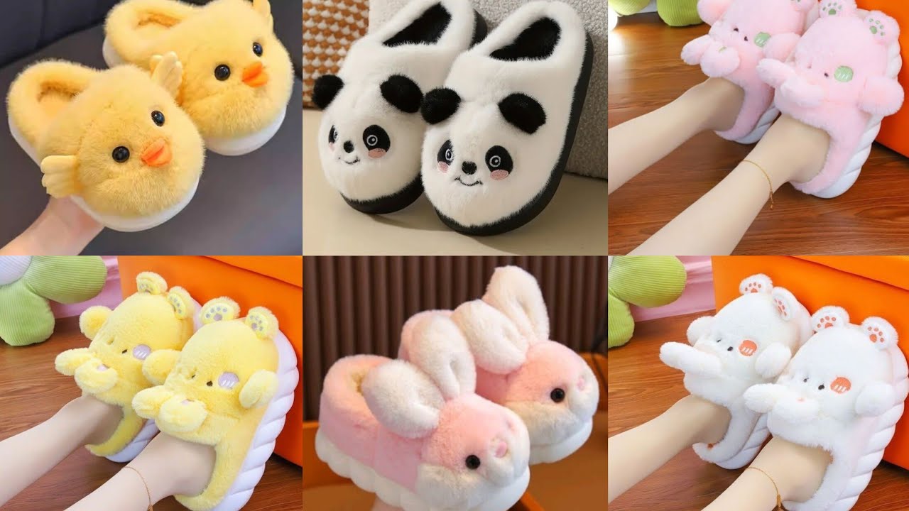 Most Adorable Winter Shoes! 🐥🐼🐰 #shorts #viral #fashion
