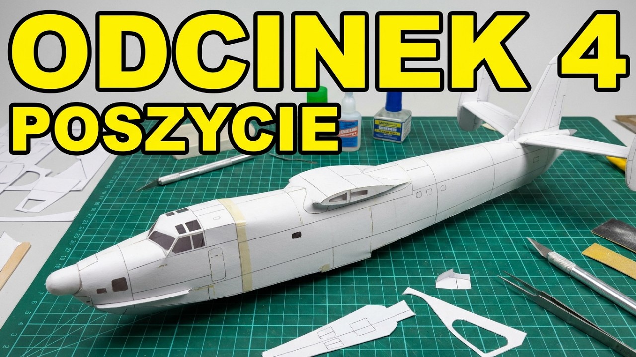 BERIEW Be-12  Odcinek 4. Oklejanie poszycia. #modelarstwo #hobby #karton #Be12