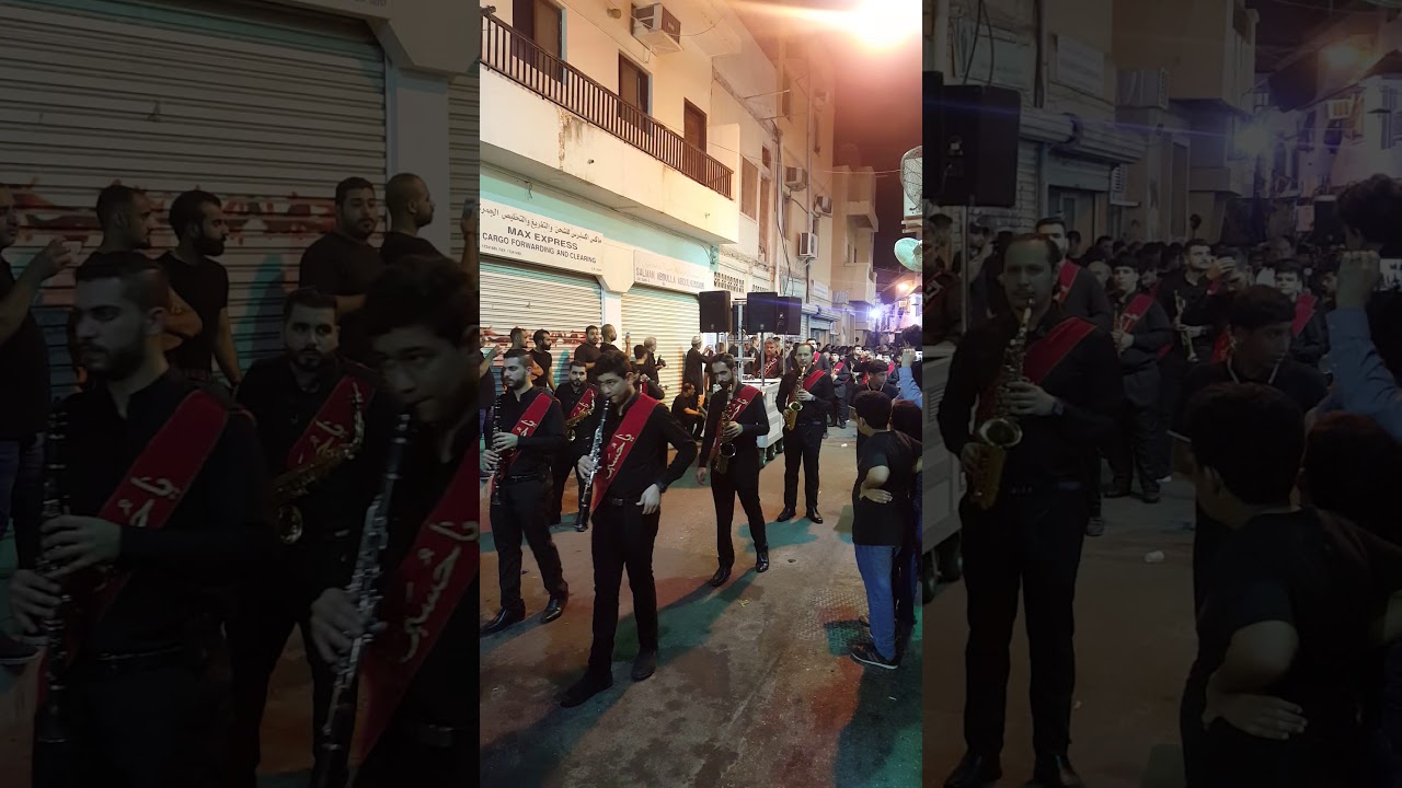موكب عزاء موسيقى سنج  دمام  ليلة 8 محرم 1439 هـ
