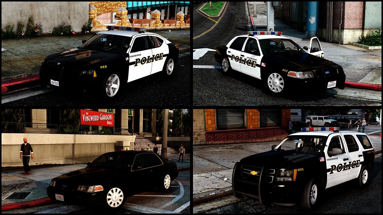 [WIP]Vinewood Police Fleet DLS v2 Full Lighting Showcase