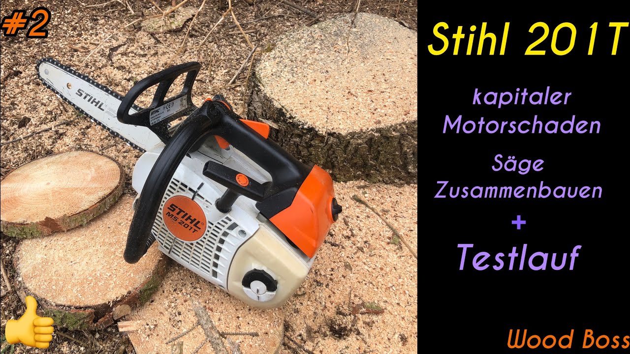Stihl MS 201T kapitaler Motorschaden!!! Neuer Zylinder und Kolben + Testlauf #WoodBoss #STIHL