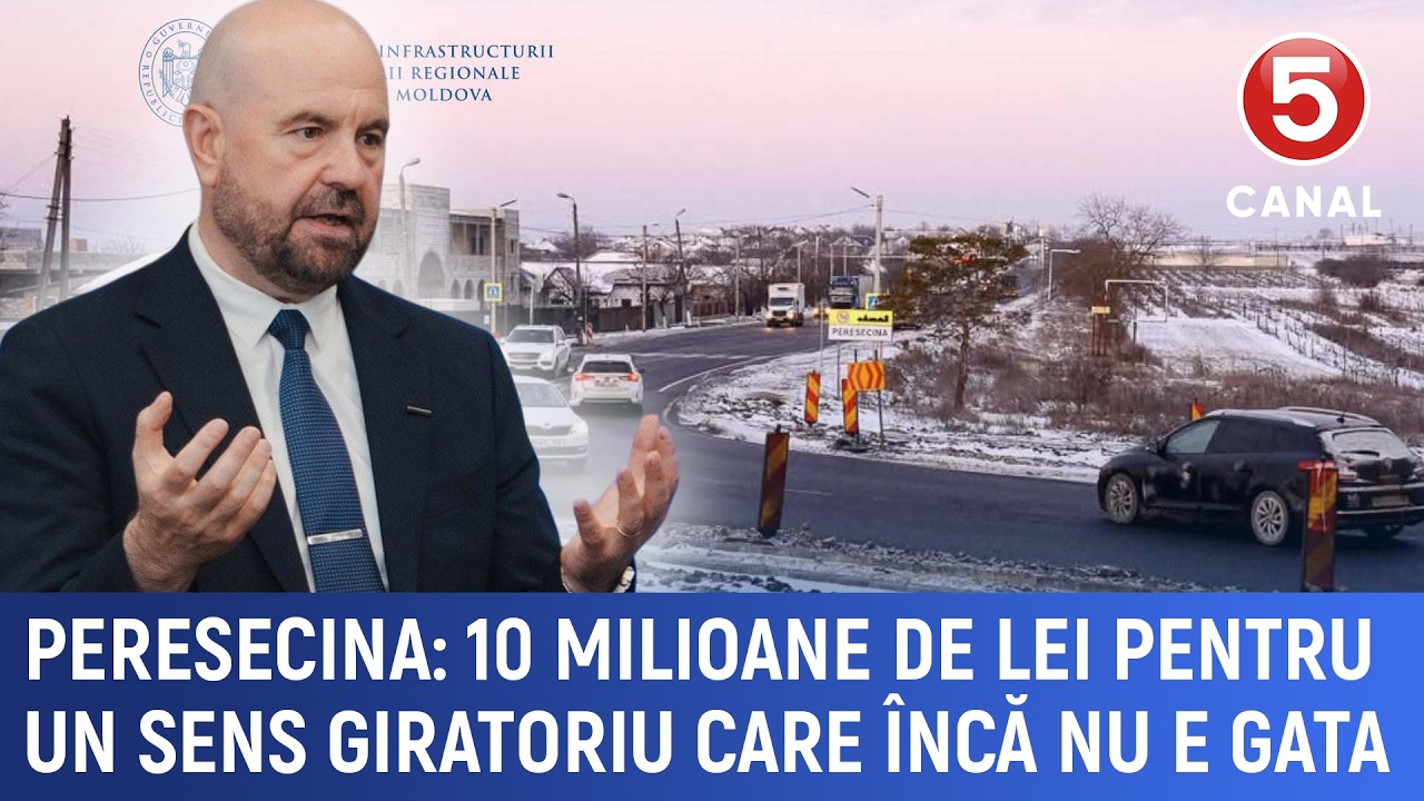 Peresecina: 10 milioane de lei pentru un sens giratoriu care încă nu e gata