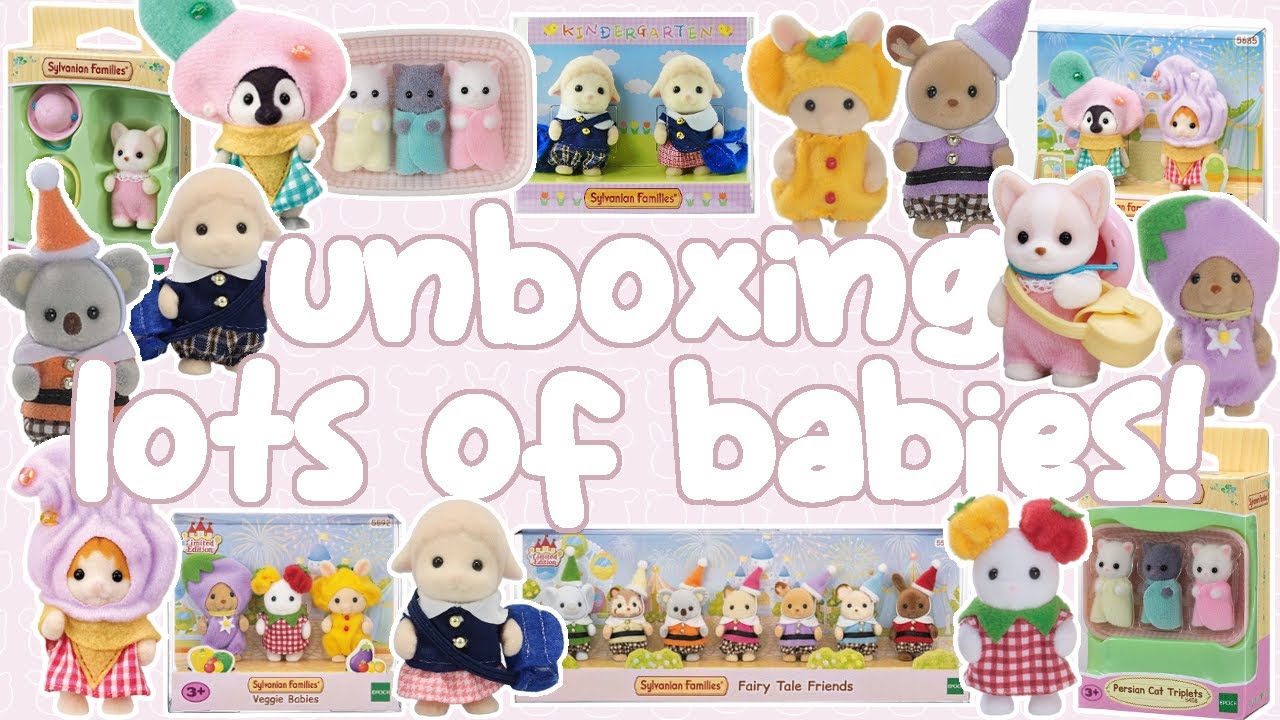 huge baby Sylvanian Families haul & unboxing 🧸 Veggie babies, Persian newborns | Calico Critters