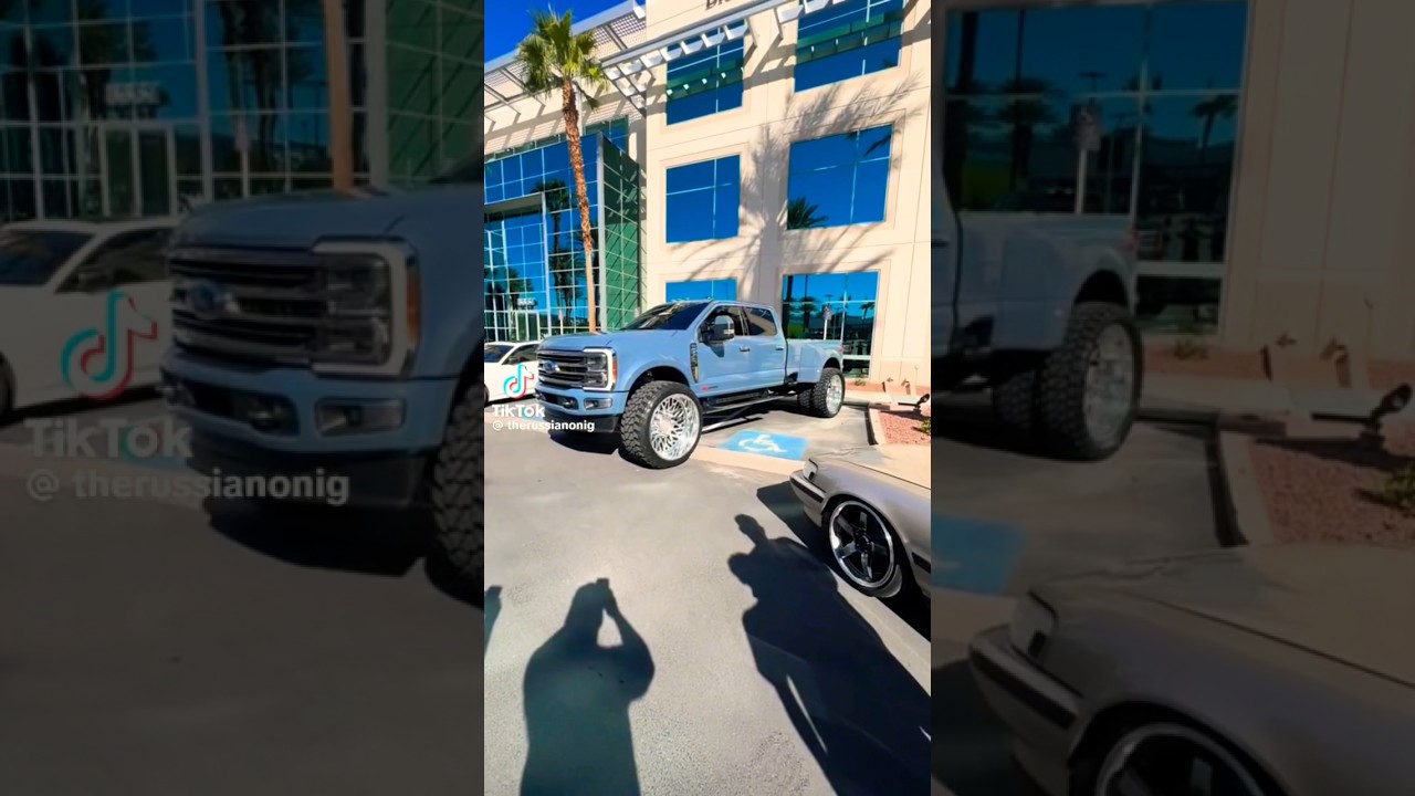 Ford Dually With AnyLevel Lift Kit 🤟🏽🏆 #viral #explore #ford #anylevel #blowup #miami