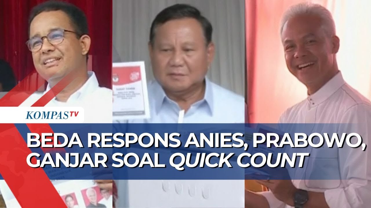 Tanggapi Hasil Quick Count: Anies Tunggu KPU, Prabowo Minta Jangan Sombong, Ganjar Tak Yakin