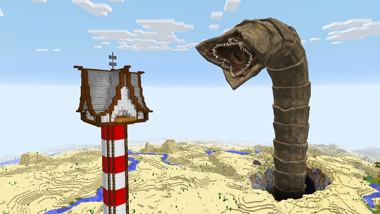 SURVIVING FROM NEW DUNE SANDWORM ARRIVAL in Minecraft - Gameplay