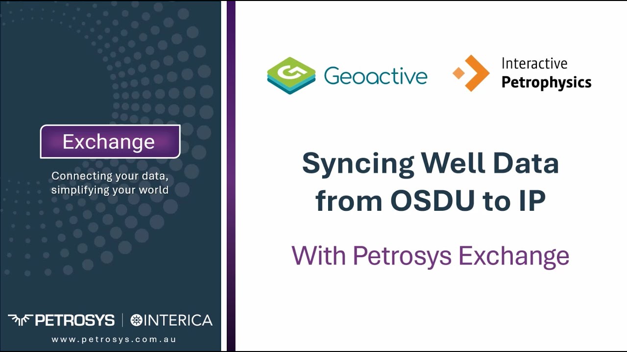Syncing Well Data between IP and the OSDU