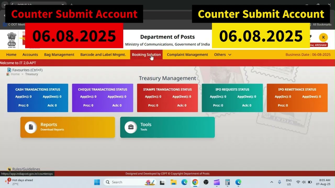 IT 2.0 Counter Submit Account 06.08.2025 on 07.08.2025