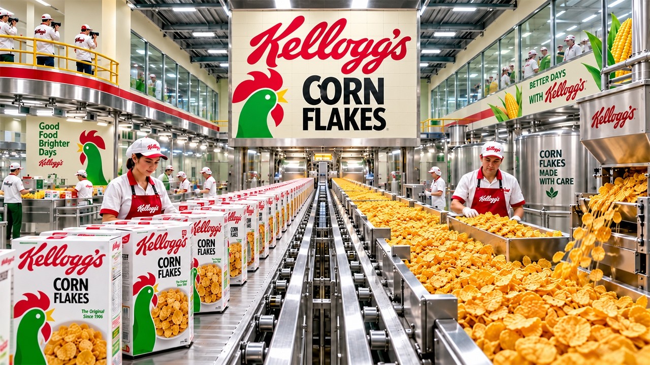 Inside a Mega CORN FLAKES Factory 🥣 | Over 1 Million Boxes of Cereal Made Every Day