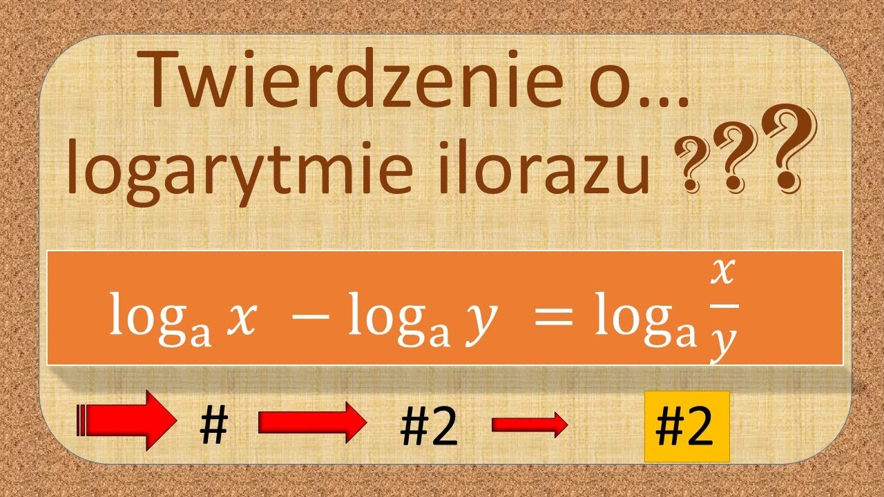 Własności logarytmów twierdzenie o logarytmie ilorazu