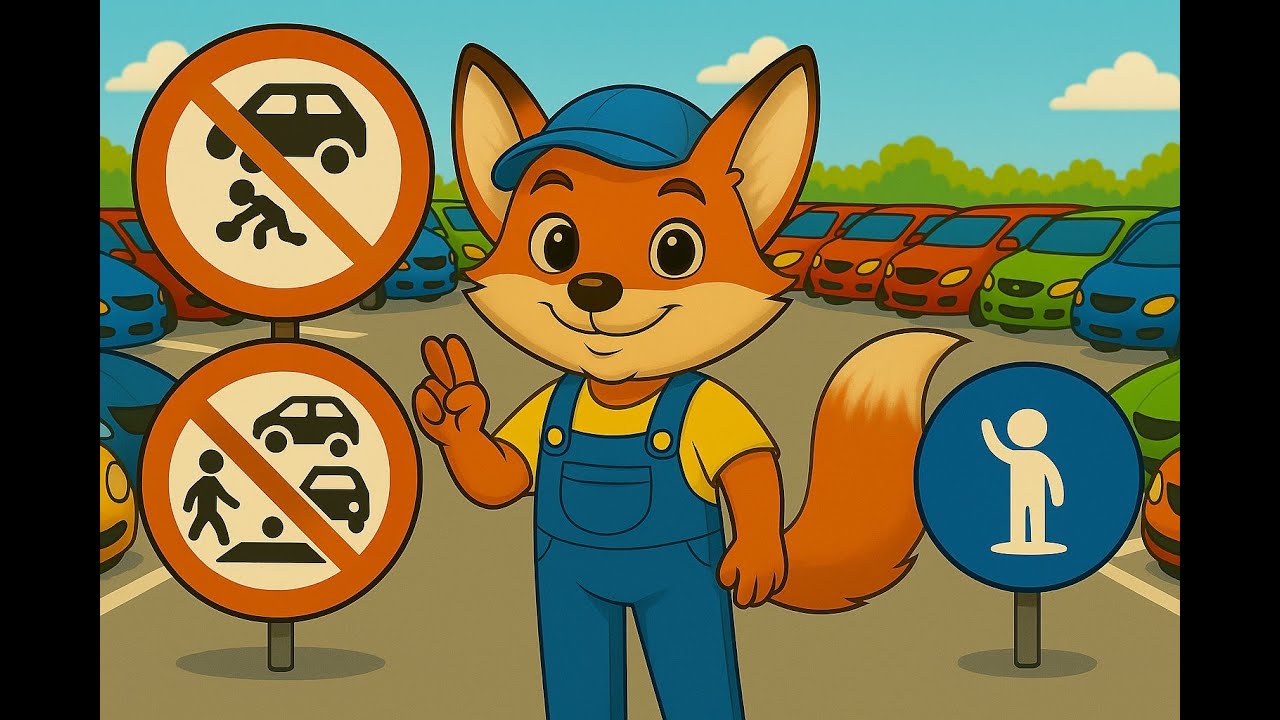 Пригоди лисеняти Сонька на паркувальному майданчику 🦊🚗| Повчальна історія українською 🚙🅿️🚫