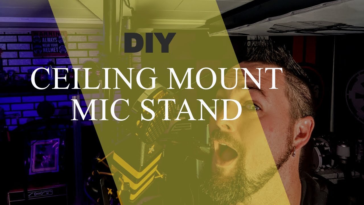 How To Make a CEILING Mounted Microphone Stand | DIY Mic Stand
