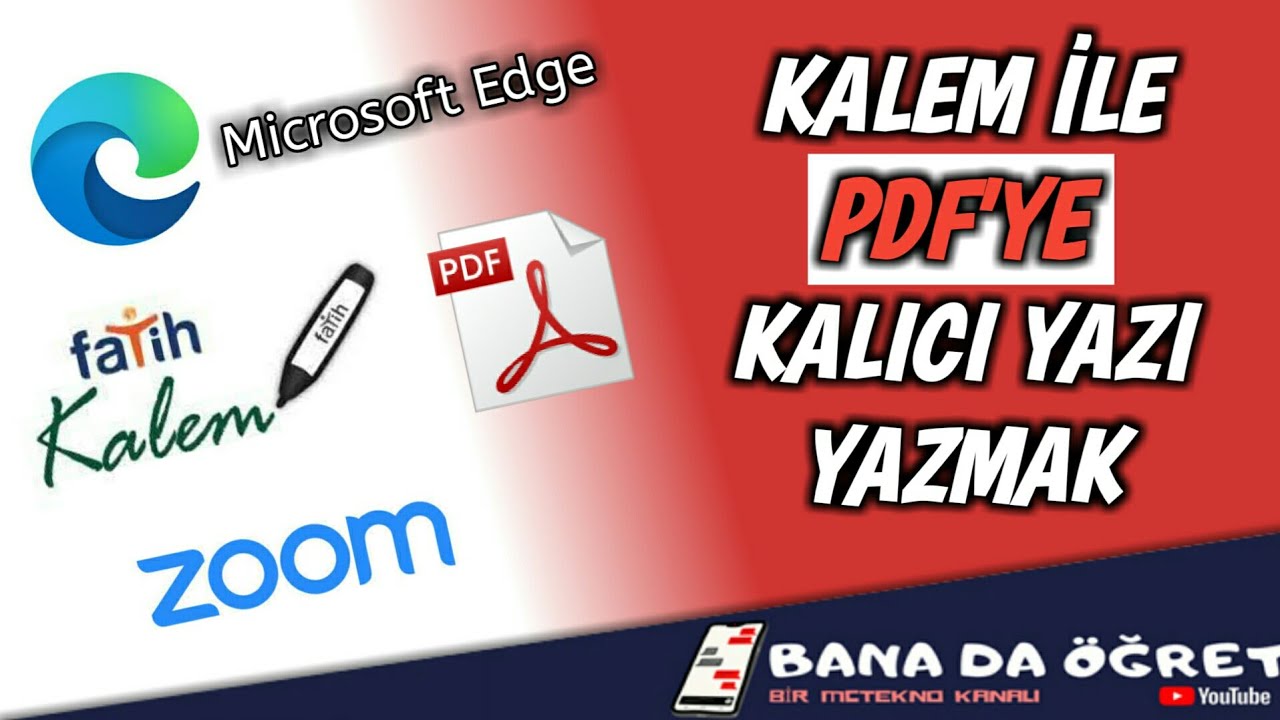 Kalem İle PDF ye Kalıcı Yazı Yazma ve Düzenleme.