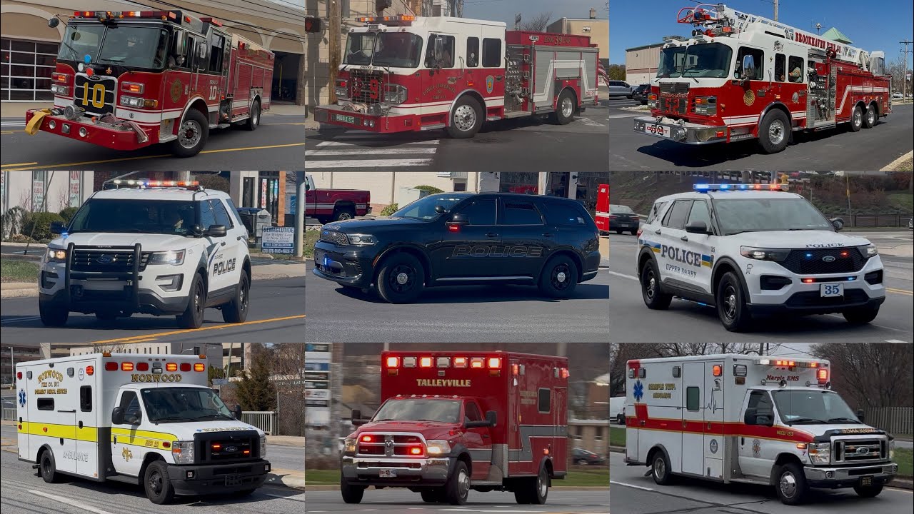 Fire Trucks, Police Cars & Ambulances Compilation #15: March 2025 Recordings