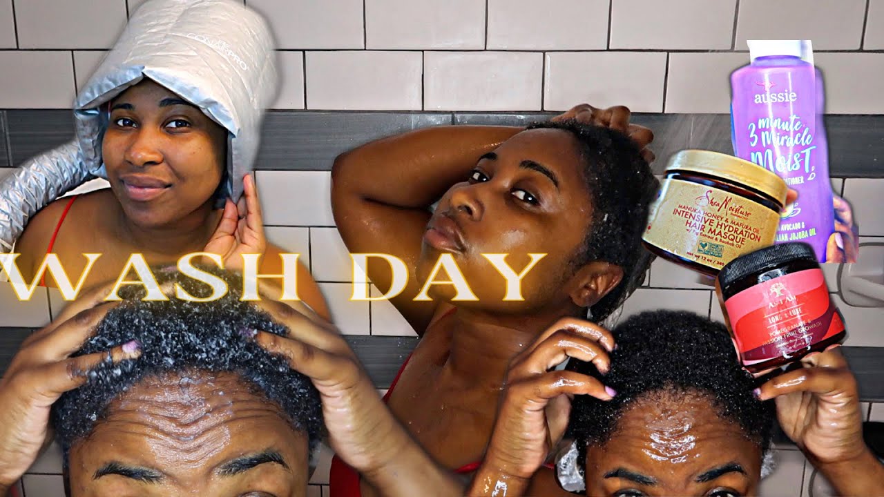 WASH DAY ROUTINE ON 4C NATURAL HAIR for GROWTH| TWA edition