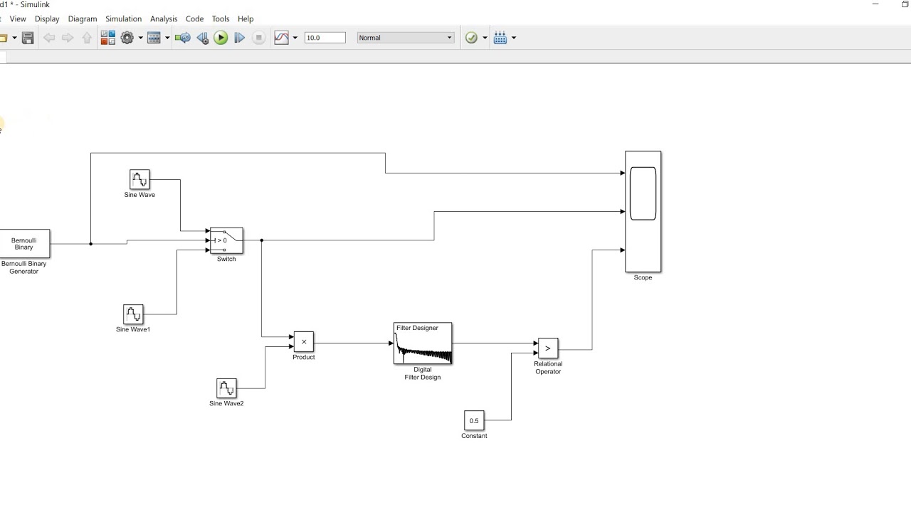 ASK Modulation and Demodulation (MATLAB simulink)