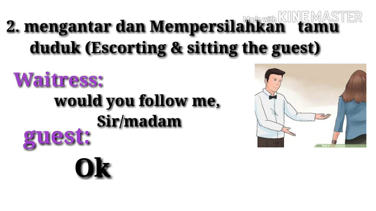 Bahasa Inggris untuk Waitress/waiter|| English language for Waitress/waiter at the restaurant
