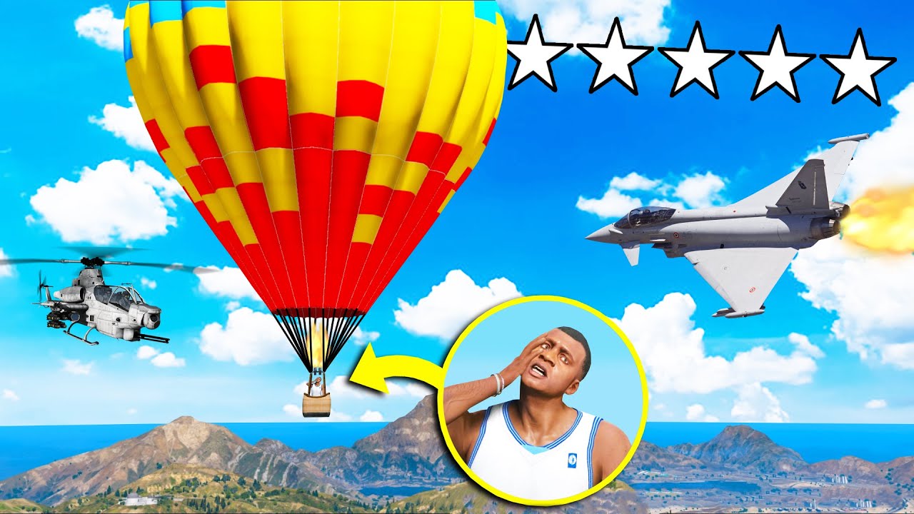 Can You ESCAPE COPS in a HOT AIR BALLOON?! (GTA 5 Mods)